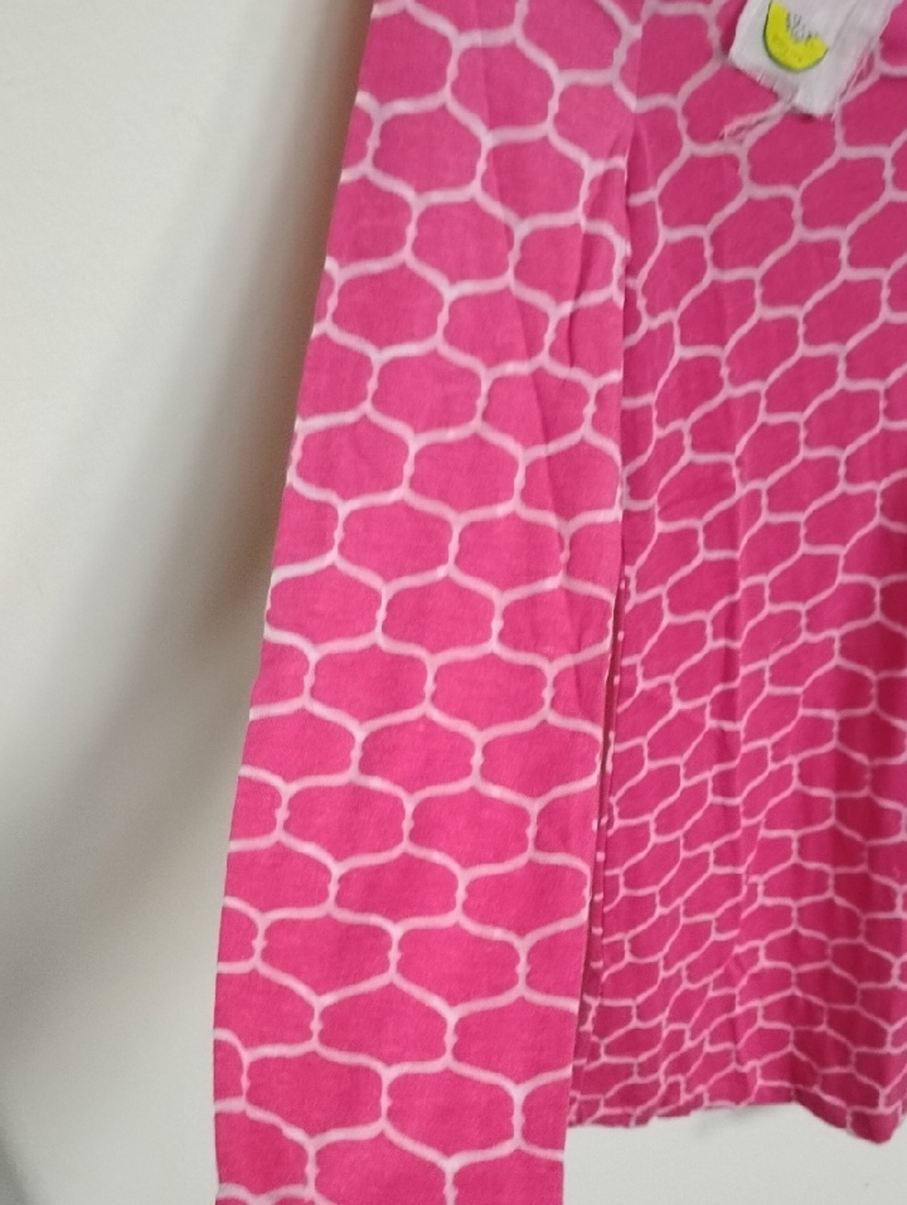 D- NWT Honeydew Intimates Hot Pink Geometric Henley Top - Picture 5 of 12